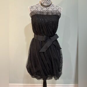 Vera Wang NWOT Black Lace Dress bubble hem  PROM Birthday BANQUET PARTY